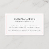 Carte De Visite Lèvres roses moderne Elégant maquillage de beauté  (Dos)