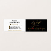 Carte De Visite Lèvres rouge et or - Lipsense (Extérieur déplié)