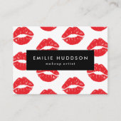Carte De Visite Lèvres Rouges, Baiser, Motif De Lèvres, Artiste De (Devant)