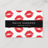 Carte De Visite Lèvres Rouges, Baiser, Motif De Lèvres, Artiste De (Devant)