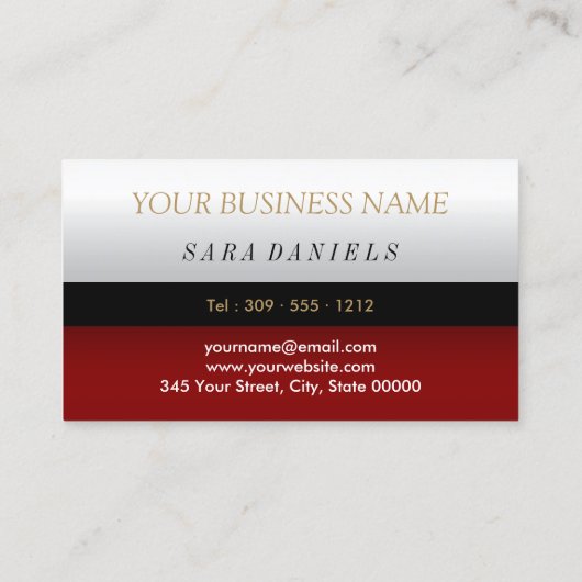 Carte De Visite Lèvres rouges foncées, noires et blanches (Dos)