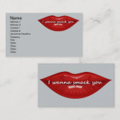 Carte De Visite Lèvres rouges que je veux vous claquer (Devant / Derrière)