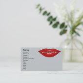 Carte De Visite Lèvres rouges que je veux vous claquer (Debout devant)