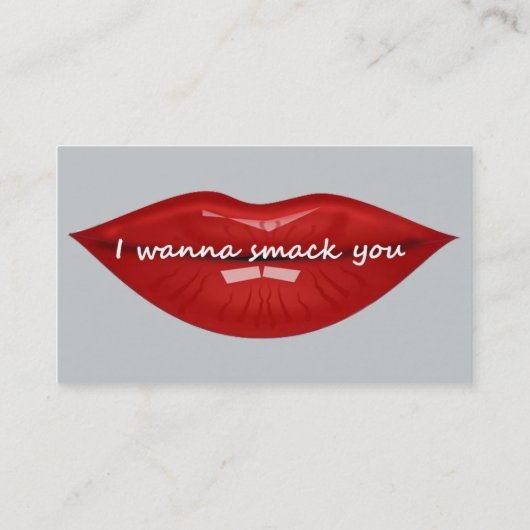 Carte De Visite Lèvres rouges que je veux vous claquer (Dos)