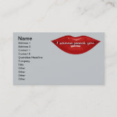 Carte De Visite Lèvres rouges que je veux vous claquer (Devant)