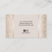 Carte De Visite Lèvres Shimmer Ivoire de luxe Salon de beauté mode (Dos)