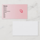 Carte De Visite Lèvres sur des affaires roses (Devant / Derrière)