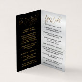 Carte De Visite Lèvres violettes roses et instructions noires - Sa (Intérieur)