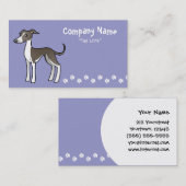 Carte De Visite Lévrier de bande dessinée/whippet/lévrier italien (Devant / Derrière)