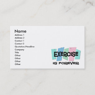 Carte De Visite L'exercice est Forever