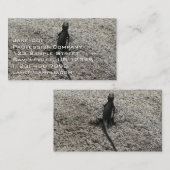 Carte De Visite Lézard noir (Devant / Derrière)