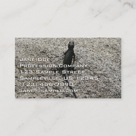 Carte De Visite Lézard noir (Devant)