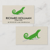 Carte De Visite Lézard vert (Devant / Derrière)