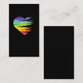Carte De Visite LGBT Pride Égalité Sensibilisation au coeur Gay Le (Devant / Derrière)