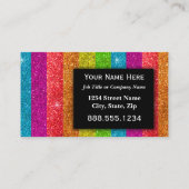 Carte De Visite LGBTQ Pride Parties scintillant Rainbow Make Up Ar (Dos)