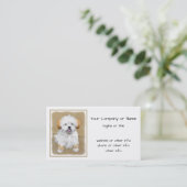 Carte De Visite Lhasa Apso Puppy Peinture - Cute Original Chien Ar (Debout devant)