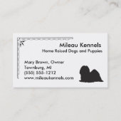 Carte De Visite Lhasa Apso Silhouette (Devant)