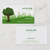 Carte De Visite L'herbe d'arbre de jardinier d'aménagement (Devant / Derrière)