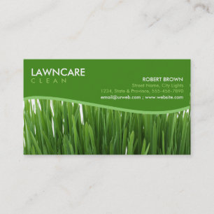 Carte De Visite L'herbe de jardinier d'aménagement nettoient la
