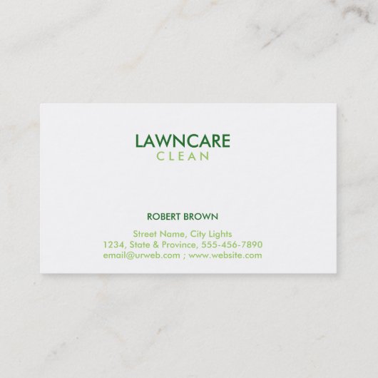 Carte De Visite L'herbe de jardinier d'aménagement nettoient la (Dos)