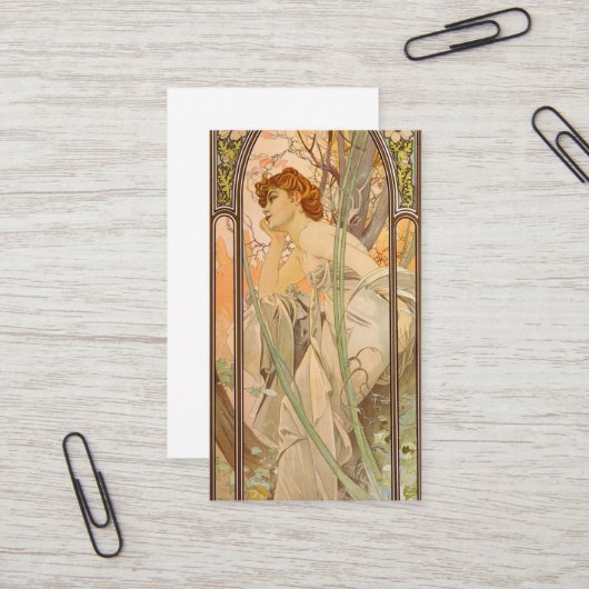 Carte De Visite L'heure du jour, Contemplation du soir, 1899 (Devant/Arrière en situation)