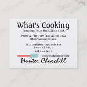 Carte De Visite L'heureux chef - SRF (Dos)