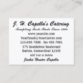 Carte De Visite L'heureux chef / traiteur - SRF (Dos)