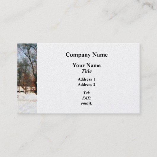 Carte De Visite L'hiver dans ma rue (Devant)