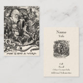 Carte De Visite L'Homme N'Est Qu'Un Ver (Devant / Derrière)