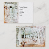 Carte De Visite L'HOMME VITRUVIEN, Livre blanc Pearl (Devant / Derrière)