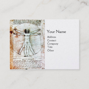 Carte De Visite L'HOMME VITRUVIEN, Livre blanc Pearl