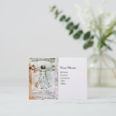 Carte De Visite L'HOMME VITRUVIEN, Livre blanc Pearl (Debout devant)