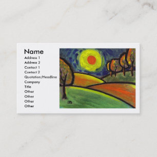 Carte De Visite L'HUILE de PAYSAGE EN PASTEL ET ACRYLIQUE, nom,