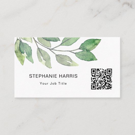 Carte De Visite Liage de code QR (Devant)