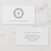 Carte De Visite Liage minimal | Monogramme (Devant / Derrière)