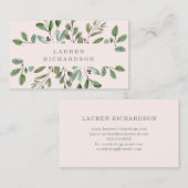 Carte De Visite Liage minimal | Rose pâle (Devant / Derrière)