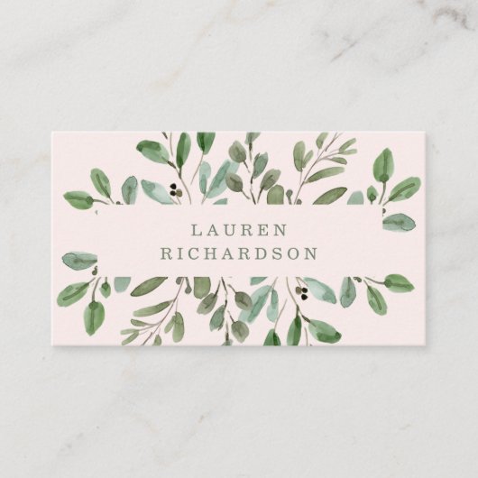 Carte De Visite Liage minimal | Rose pâle (Devant)