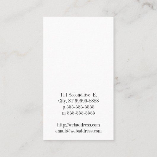 Carte De Visite Libellule (Dos)