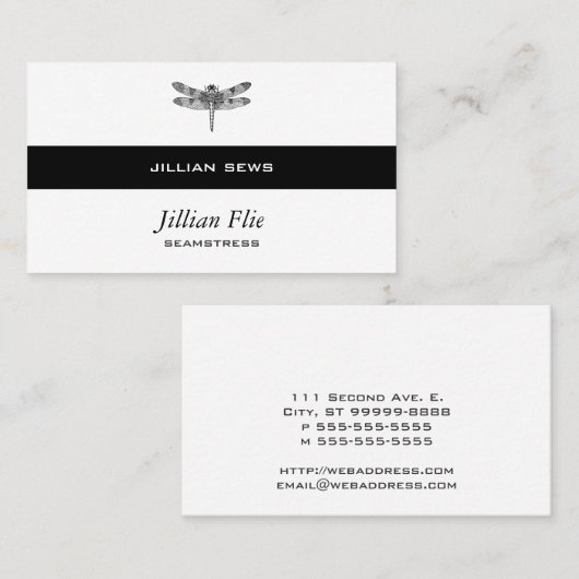 Carte De Visite Libellule (Devant / Derrière)