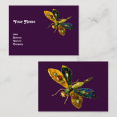 Carte De Visite LIBELLULE ANTIQUE EN JOAILLERIE ,Violet (Devant / Derrière)