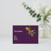 Carte De Visite LIBELLULE ANTIQUE EN JOAILLERIE ,Violet (Debout devant)