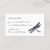 Carte De Visite Libellule bleue minimaliste (Dos)