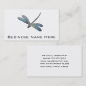 Carte De Visite Libellule bleue vintage (Devant / Derrière)