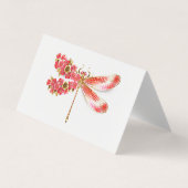 Carte De Visite libellule de fleurs avec sakura de bijoux (Devant)