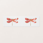 Carte De Visite libellule de fleurs avec sakura de bijoux (Extérieur déplié)