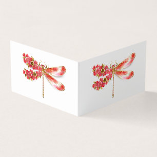 Carte De Visite libellule de fleurs avec sakura de bijoux