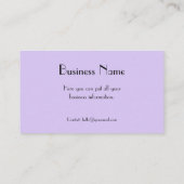 Carte De Visite Libellule en points (Dos)