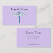 Carte De Visite Libellule en points (Devant / Derrière)