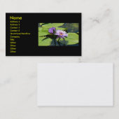 Carte De Visite Libellule Lotus (Devant / Derrière)