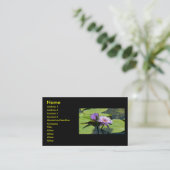 Carte De Visite Libellule Lotus (Debout devant)